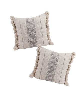 Eyda Cotton Multi Stripe Cushion Covers Set of 2 3