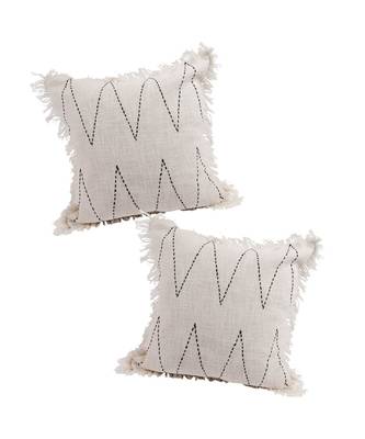 Eyda Hand Work Cotton Cushion Cover Set of 2 3
