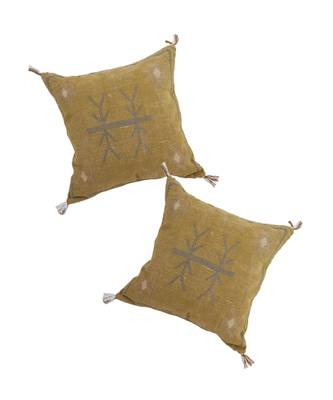 Eyda Linen Embroidered Cushion Covers Set of 2 3