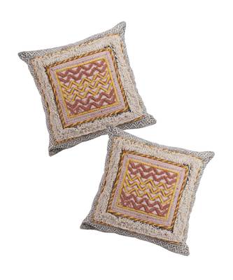 Eyda Hand Block Cotton Cushion Cover Set of 2 3