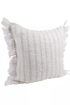 Eyda Hand Woven Ivory Color Cotton Cushion Cover Set of 2