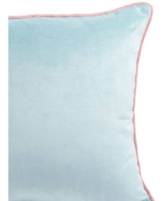 Eyda Velvet Aqua Color Cushion Cover Set of 2 1