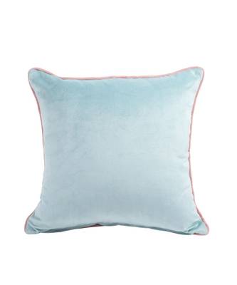 Eyda Velvet Aqua Color Cushion Cover Set of 2 2