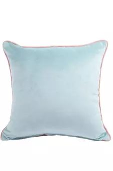 Eyda Velvet Aqua Color Cushion Cover Set of 2