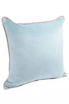 Eyda Velvet Aqua Color Cushion Cover Set of 2