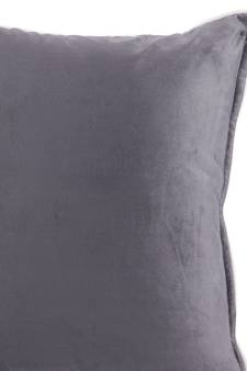Eyda Velvet Grey Color Cushion Cover Set of 2