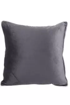 Eyda Velvet Grey Color Cushion Cover Set of 2
