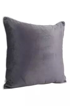 Eyda Velvet Grey Color Cushion Cover Set of 2