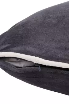 Eyda Velvet Grey Color Cushion Cover Set of 2