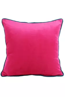 Eyda Velvet Fuchsia Color Cushion Cover Set of 2