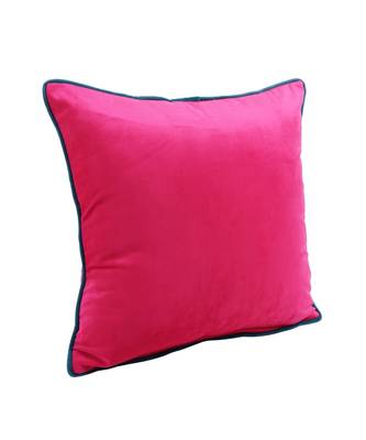 Eyda Velvet Fuchsia Color Cushion Cover Set of 2 4