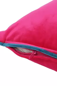 Eyda Velvet Fuchsia Color Cushion Cover Set of 2