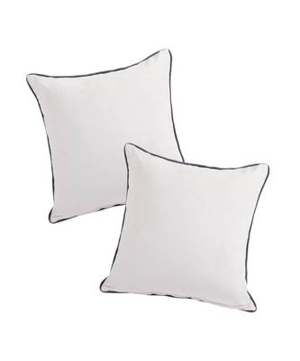 Eyda Velvet Ivory Color Cushion Cover Set of 2 3