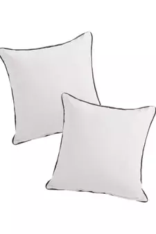 Eyda Velvet Ivory Color Cushion Cover Set of 2