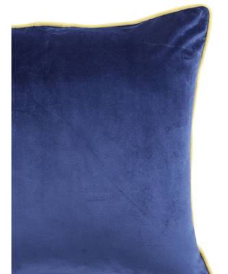 Eyda Velvet Blue Color Cushion Cover Set of 2 1