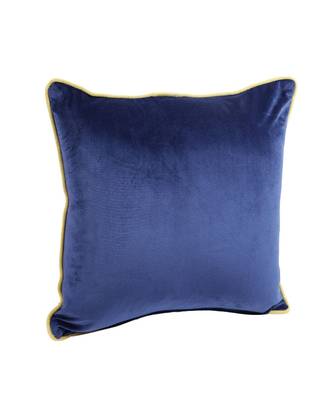 Eyda Velvet Blue Color Cushion Cover Set of 2 4
