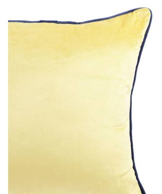 Eyda Velvet Yellow Color Cushion Cover Set of 2 1