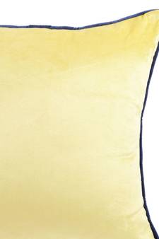Eyda Velvet Yellow Color Cushion Cover Set of 2