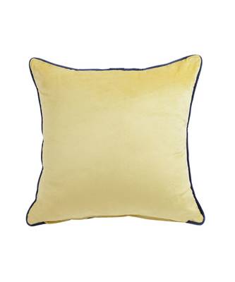 Eyda Velvet Yellow Color Cushion Cover Set of 2 2