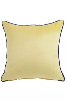Eyda Velvet Yellow Color Cushion Cover Set of 2