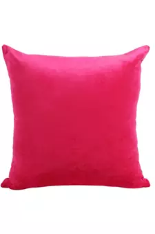 Eyda Velvet Fuchsia Color Beaded Cushion Cover Set of 2