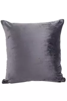 Eyda Velvet Grey Color Beaded Cushion Cover Set of 2