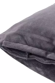Eyda Velvet Grey Color Beaded Cushion Cover Set of 2