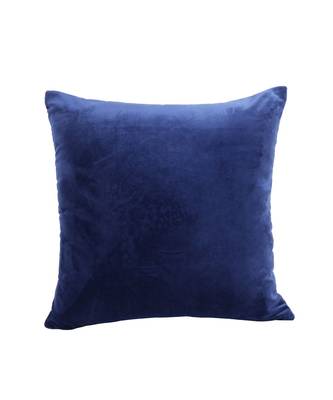 Eyda Velvet Blue Color Beaded Cushion Cover Set of 2 5