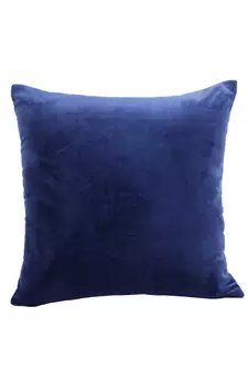 Eyda Velvet Blue Color Beaded Cushion Cover Set of 2
