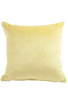 Eyda Velvet Yellow Color Beaded Cushion Cover Set of 2