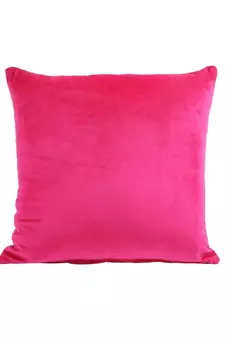 Eyda Velvet Fuchsia Color Beaded Cushion Cover Set of 2