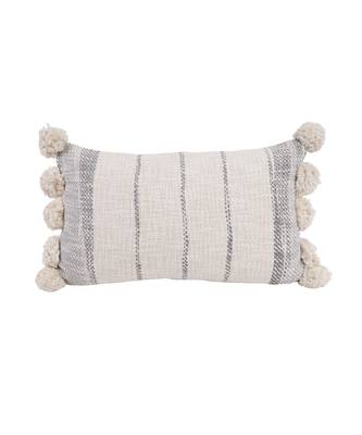 Eyda Jute Cotton Pom Pom Cushion Covers Set of 2 2