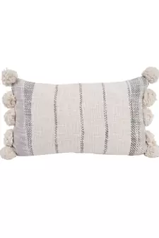 Eyda Jute Cotton Pom Pom Cushion Covers Set of 2
