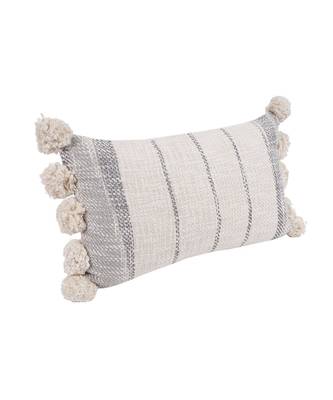 Eyda Jute Cotton Pom Pom Cushion Covers Set of 2 4