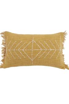 Eyda Jute Cotton Hand Work Cushion Covers Set of 2