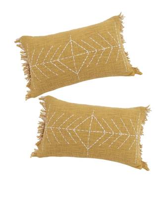 Eyda Jute Cotton Hand Work Cushion Covers Set of 2 2