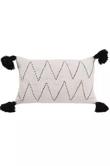 Eyda Jute Cotton Hand Work Cushion Covers Set of 2