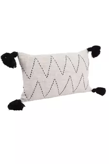Eyda Jute Cotton Hand Work Cushion Covers Set of 2