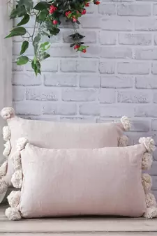 Eyda Chenille Pom Pom Cushion Covers Set of 2
