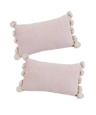 Eyda Chenille Pom Pom Cushion Covers Set of 2 4