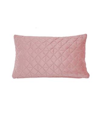 Eyda Super Soft Velvet Peach Color Set of 2 Quilted Cushion Cover 3