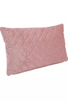 Eyda Super Soft Velvet Peach Color Set of 2 Quilted Cushion Cover