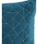 Eyda Super Soft Velvet Blue Color Set of 2 Quilted Cushion Cover