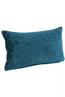 Eyda Super Soft Velvet Blue Color Set of 2 Quilted Cushion Cover