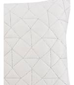 Eyda Super Soft Velvet Ivory Color Set of 2 Quilted Cushion Cover