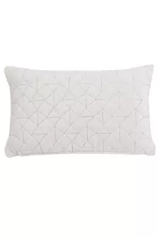 Eyda Super Soft Velvet Ivory Color Set of 2 Quilted Cushion Cover