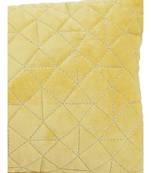 Eyda Super Soft Velvet Yellow Color Set of 2 Quilted Cushion Cover