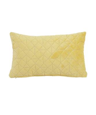 Eyda Super Soft Velvet Yellow Color Set of 2 Quilted Cushion Cover 2