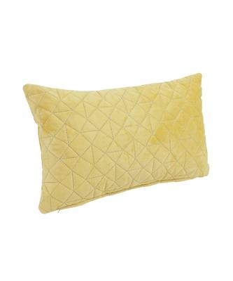 Eyda Super Soft Velvet Yellow Color Set of 2 Quilted Cushion Cover 4