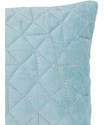 Eyda Super Soft Velvet Aqua Color Set of 2 Quilted Cushion Cover 1